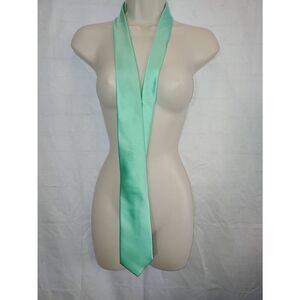 Puccini Men's Mint Green Solid Microfiber Tie